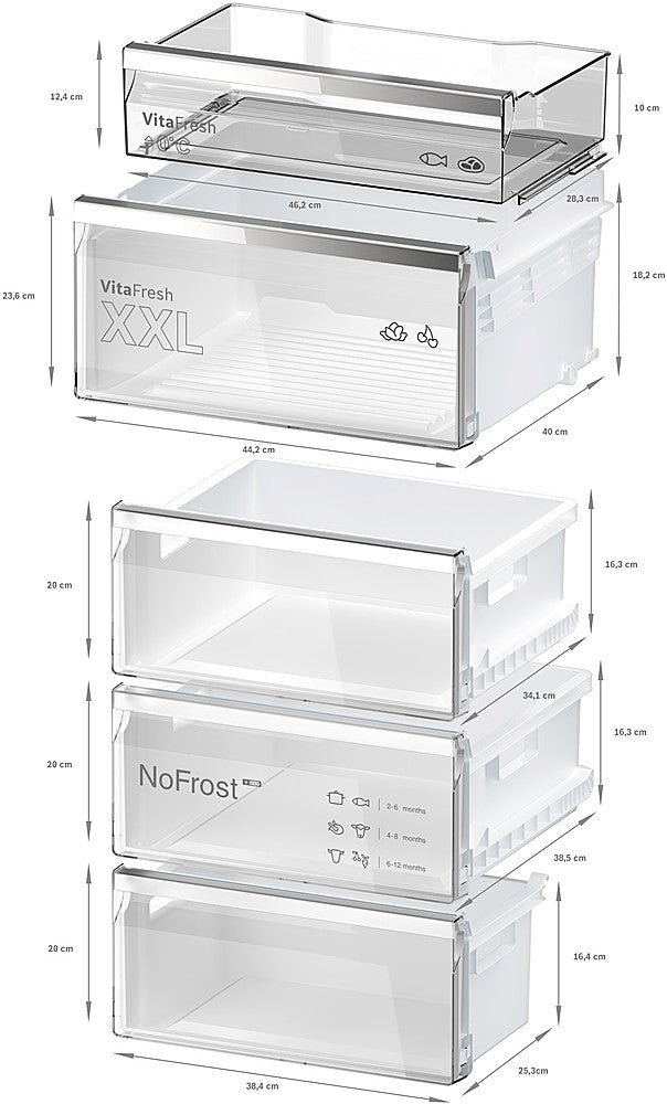 Bosch - 500 Series 12.8 Cu. Ft Bottom-Freezer Counter-Depth Smart Refrigerator - Stainless Steel